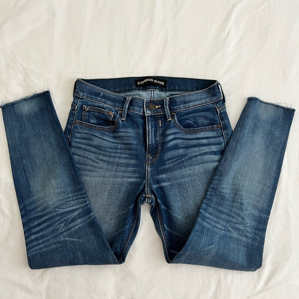 EXPRESS Jeans Ankle Leggings Mid Rise